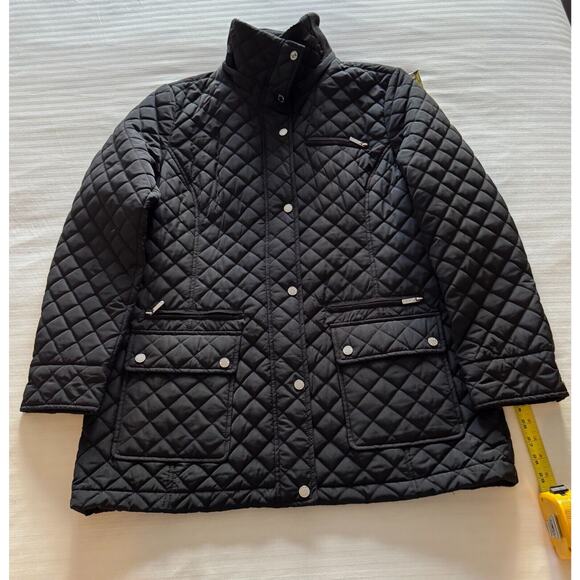 Calvin Klein Women's Quilted Funnel Neck Jacket 17 1/2"Shoulder 42"Chest 48"Wst - Picture 3 of 11